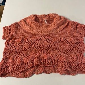 Free People crochet crop sweater